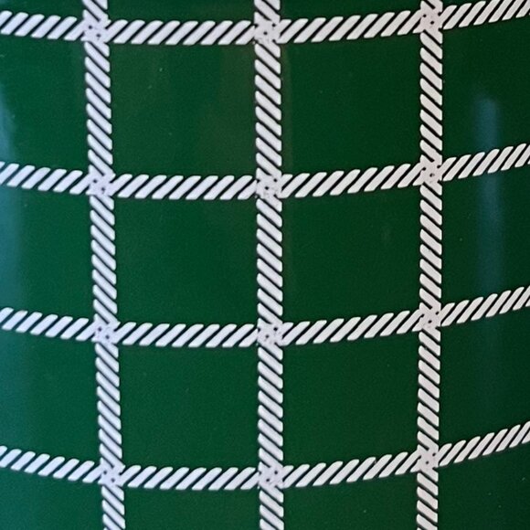 Set of 2 HALLMARK Red and Green Enamel Look Camping Style Checked Ceramic Mugs - Picture 10 of 15